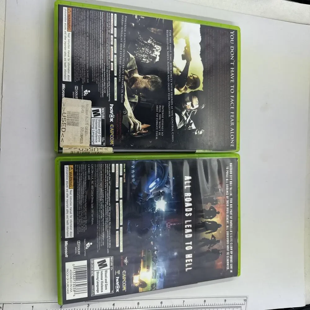 2 Game Lot Resident Evil 5 & Operation Raccoon City Microsoft Xbox 360 FAST SHIP